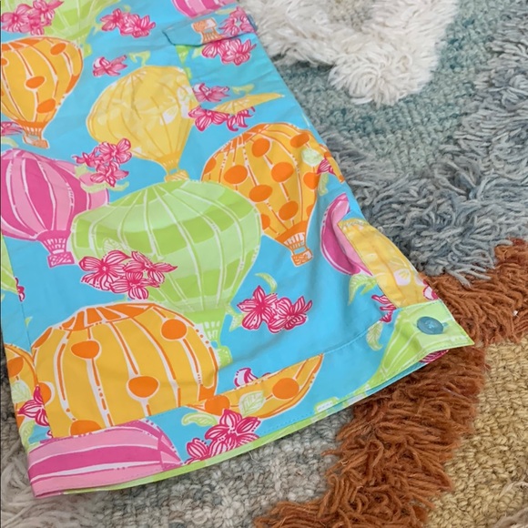 Lily Pulitzer Vintage Y2K Hot Air Balloon Print Wide Leg Capris - Picture 3 of 8